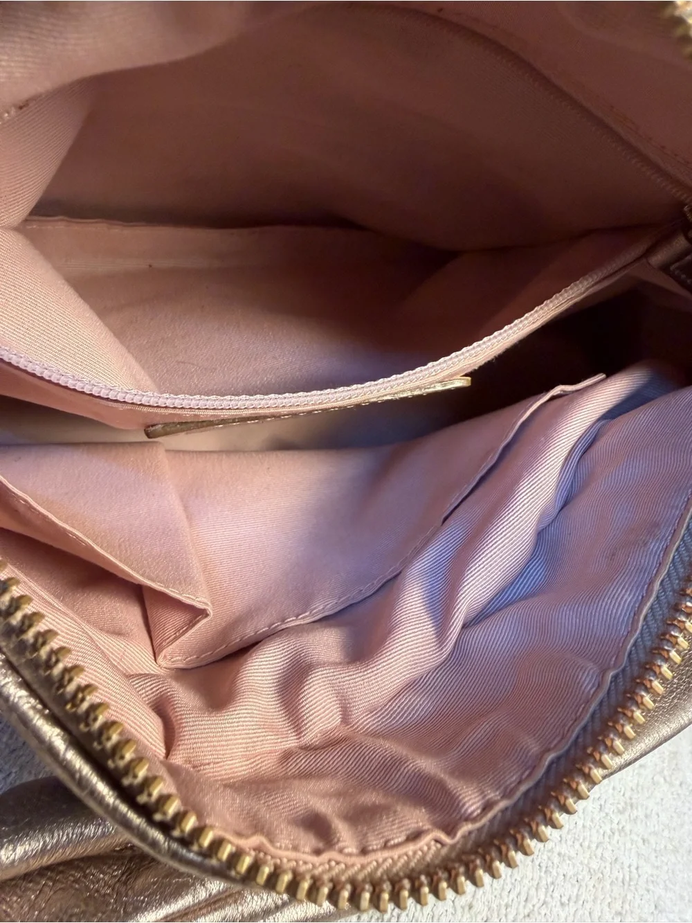 Coach #13465 Metallic Bronze Leather Shoulder Bag - Women